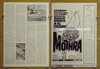 U480 MOTHRA  movie pressbook '62 Toho, Ishiro Honda!