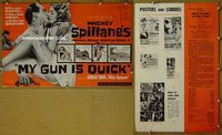 U495 MY GUN IS QUICK movie pressbook '57 Mickey Spillane
