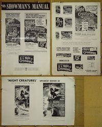 U504 NIGHT CREATURES movie pressbook '62 Hammer, Peter Cushing