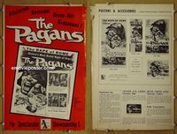 U533 PAGANS movie pressbook '58 the rape of Rome by barbarians!