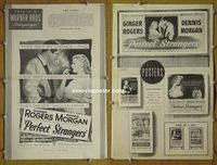 U549 PERFECT STRANGERS  movie pressbook '50 Ginger Rogers