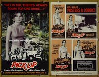 U558 PICK-UP movie pressbook '75 classic bad girl Jill Senter!