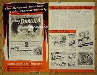 U599 RETURN OF DRACULA/FLAME BARRIER movie pressbook '58