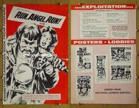 U608 RUN ANGEL RUN movie pressbook '69 raw and violent!