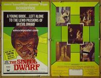 U647 SINFUL DWARF movie pressbook '73 lewd passions of evil dwarf!