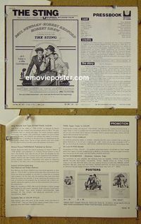 U684 STING movie pressbook '74 Robert Redford, Paul Newman