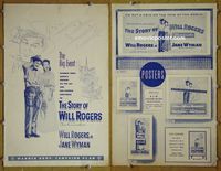 U686 STORY OF WILL ROGERS movie pressbook '52 Jane Wyman