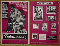 U693 SUBMISSION movie pressbook '69 wild sex!
