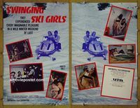 U707 SWINGING SKI GIRLS movie pressbook '81 snow sex!