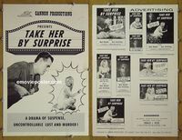 U714 TAKE HER BY SURPRISE movie pressbook '67 sex offender!