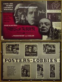 U716 TALES OF TERROR movie pressbook '62 Peter Lorre, Vincent Price