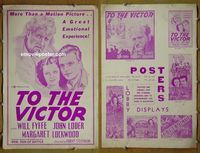 U760 TO THE VICTOR  movie pressbook '38 Margaret Lockwood