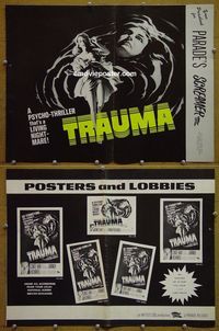 U783 TRAUMA  movie pressbook '62 Psycho-Thriller!