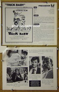 U786 TRICK BABY movie pressbook '73 Iceberg Slim, Martin