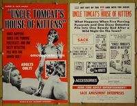 U798 UNCLE TOMCAT'S HOUSE OF KITTENS movie pressbook 67 adults only!