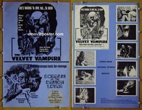 U804 VELVET VAMPIRE/SCREAM OF THE DEMON LOVER movie pressbook '71