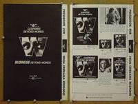 U810 W movie pressbook '74 Twiggy, suspense beyond words!