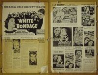 U824 WHITE BONDAGE movie pressbook '31 Jean Muir, Gordon Oliver