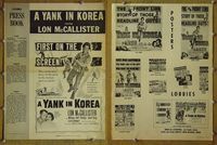 U846 YANK IN KOREA movie pressbook '51 Lew Landers, Lon McCallister