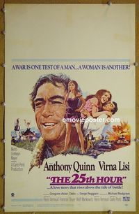 T103 25th HOUR  window card movie poster '67 Anthony Quinn, Virna Lisi