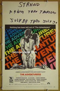 T115 ADVENTURERS  window card movie poster '70 Candice Bergen