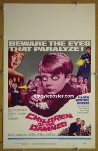T143 CHILDREN OF THE DAMNED window card movie poster '63 Ian Hendry