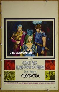 T145 CLEOPATRA  window card movie poster '64 Elizabeth Taylor, Burton