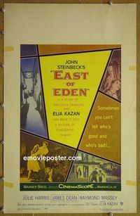 T166 EAST OF EDEN window card movie poster '55 James Dean, Julie Harris