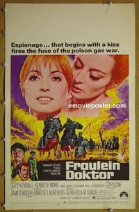 T177 FRAULEIN DOKTOR window card movie poster '69 Suzy Kendall, Kenneth More