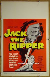 T217 JACK THE RIPPER  window card movie poster '60 Patterson, Byrne