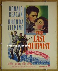 T223 LAST OUTPOST  window card movie poster '51 Reagan, Fleming