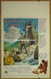 T255 MY SIDE OF THE MOUNTAIN window card movie poster '68 Theodore Bikel