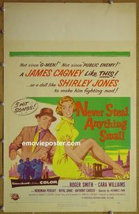 T259 NEVER STEAL ANYTHING SMALL window card movie poster '59 James Cagney