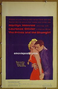 T279 PRINCE & THE SHOWGIRL window card movie poster '57 Marilyn Monroe
