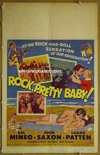 T294 ROCK PRETTY BABY window card movie poster '57 rock 'n' roll!