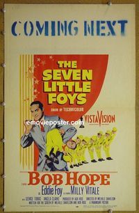 T110 7 LITTLE FOYS window card movie poster '55 Bob Hope, Milly Vitale