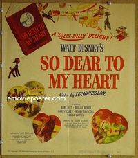 T312 SO DEAR TO MY HEART window card movie poster '49 Walt Disney, Ives