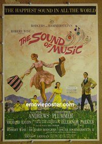 T102 SOUND OF MUSIC special window card movie poster '65 Julie Andrews