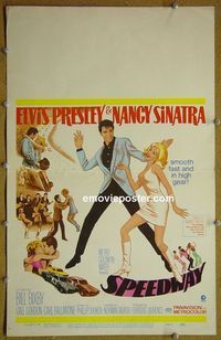 T317 SPEEDWAY  window card movie poster '68 Elvis Presley, Nancy Sinatra