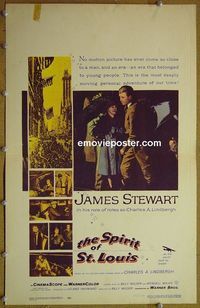 T318 SPIRIT OF ST LOUIS window card movie poster '57 James Stewart