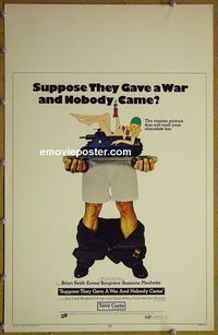 T327 SUPPOSE THEY GAVE A WAR & NOBODY CAME window card movie poster '70 Keith