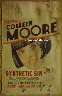 T330 SYNTHETIC SIN window card movie poster '29 Colleen Moore