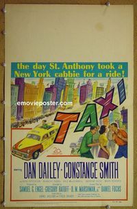 T337 TAXI  window card movie poster '53 Dan Dailey, Constance Smith