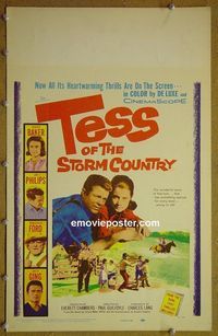 T339 TESS OF THE STORM COUNTRY  window card movie poster '60 Diane Baker