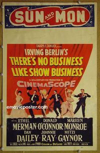 T341 THERE'S NO BUSINESS LIKE SHOW BUSINESS window card movie poster '54