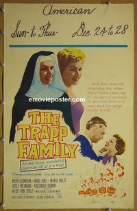 T347 TRAPP FAMILY window card movie poster '60 sound of music!