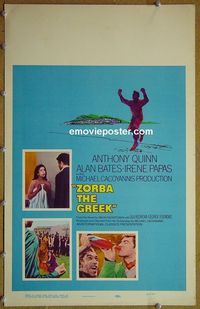 T365 ZORBA THE GREEK window card movie poster '65 Anthony Quinn, Alan Bates
