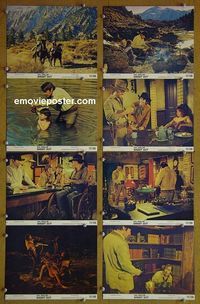 V722 SHOOT OUT 8 color 8x10 mini lobby cards '71 Gregory Peck