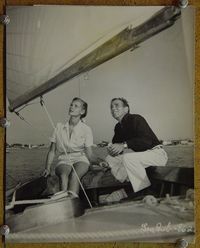 V232 DARK PASSAGE vintage 8x10 still #1 '47 Bogart & Bacall sailing!