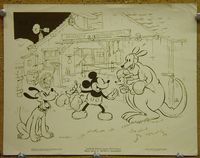 V546 MICKEY'S KANGAROO vintage 8x10 still '35 Mickey Mouse!